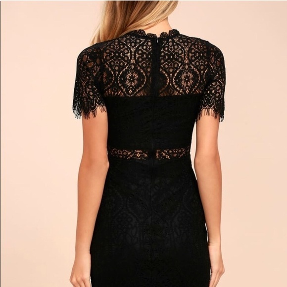 Lulus. Remarkable Black Lace Dress. Small - Picture 6 of 16